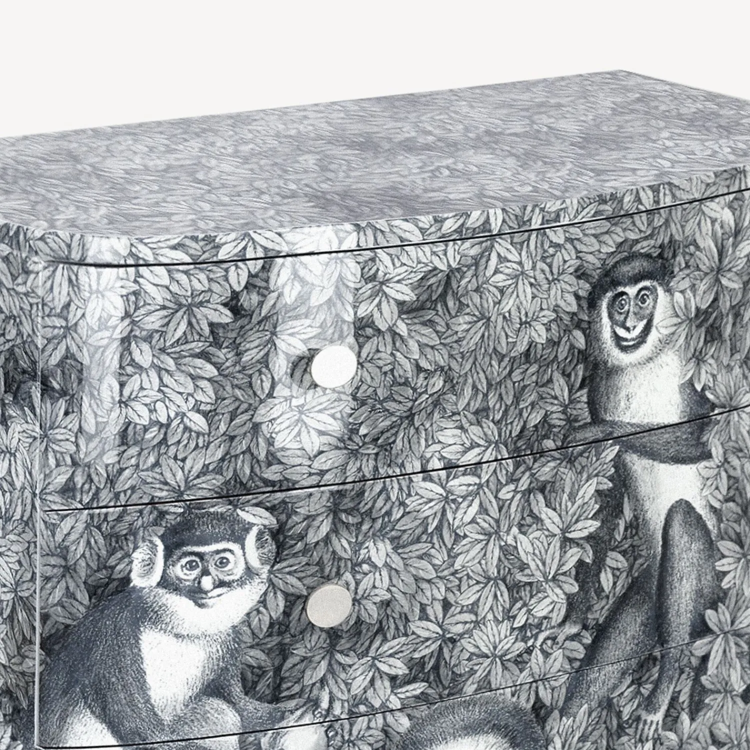 Chest Of Drawers<Fornasetti Curved Chest Of Drawers Scimmie Multicolour
