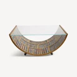 Tables<Fornasetti Curved Table Libri Multicolour