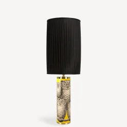 Lamps And Lampshades<Fornasetti Cylindrical Lamp Base Civette Multicolour