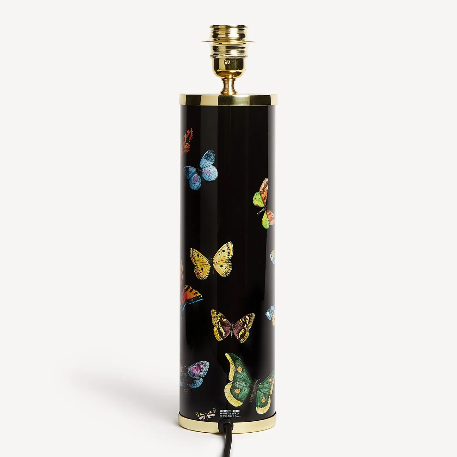 Lamps And Lampshades<Fornasetti Cylindrical Lamp Base Farfalle Multicolour