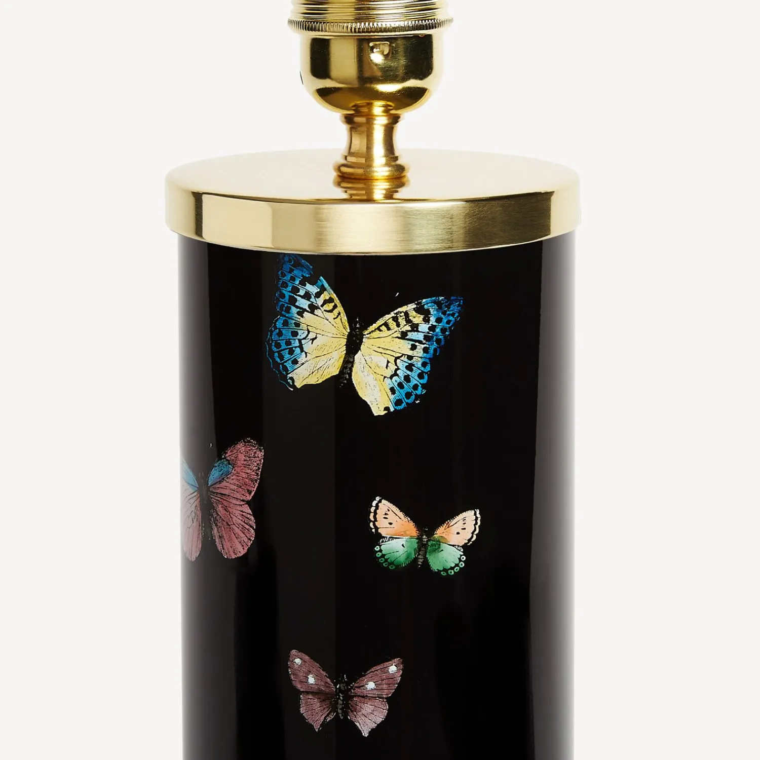 Lamps And Lampshades<Fornasetti Cylindrical Lamp Base Farfalle Multicolour