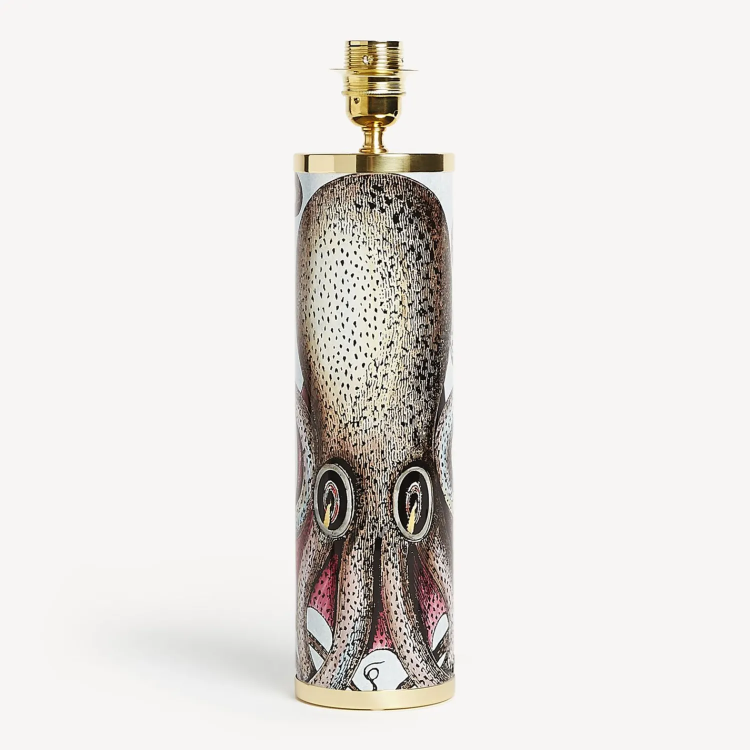 Lamps And Lampshades<Fornasetti Cylindrical Lamp Base Polipo Multicolour