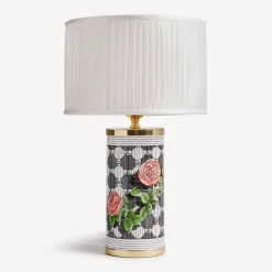 Lamps And Lampshades<Fornasetti Cylindrical Lampshade In Pleated Fabric White