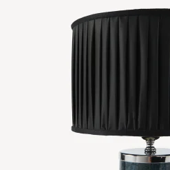 Lamps And Lampshades<Fornasetti Cylindrical Lampshade In Pleated Fabric Black