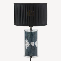 Lamps And Lampshades<Fornasetti Cylindrical Lampshade In Pleated Fabric Black