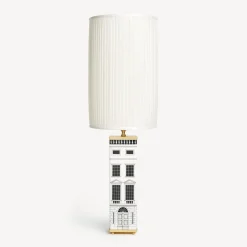 Lamps And Lampshades<Fornasetti Cylindrical Pleated Lampshade White