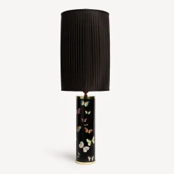Lamps And Lampshades<Fornasetti Cylindrical Pleated Lampshade Black