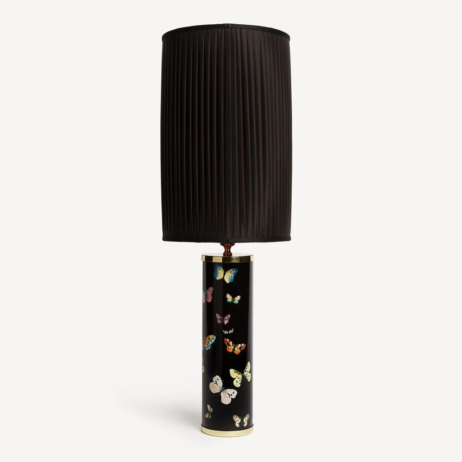 Lamps And Lampshades<Fornasetti Cylindrical Pleated Lampshade Black