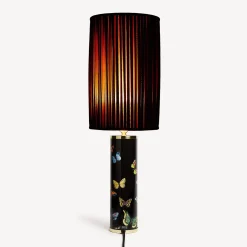 Lamps And Lampshades<Fornasetti Cylindrical Pleated Lampshade Black