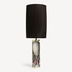 Lamps And Lampshades<Fornasetti Cylindrical Pleated Lampshade Black/Yellow