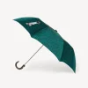 Umbrellas<Fornasetti Folding Umbrella Serratura Su Malachite Green/Black