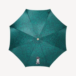 Umbrellas<Fornasetti Folding Umbrella Serratura Su Malachite Green/Black