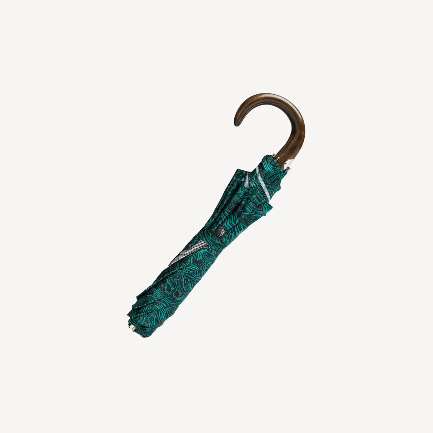 Umbrellas<Fornasetti Folding Umbrella Serratura Su Malachite Green/Black