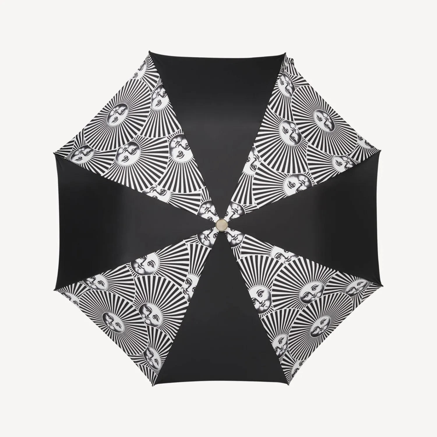 Umbrellas<Fornasetti Folding Umbrella Soli A Ventaglio White/Black