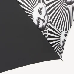 Umbrellas<Fornasetti Folding Umbrella Soli A Ventaglio White/Black