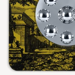 Design Mirrors<Fornasetti Frame With Bubbles Mirror Giardino Settecentesco Black/Yellow