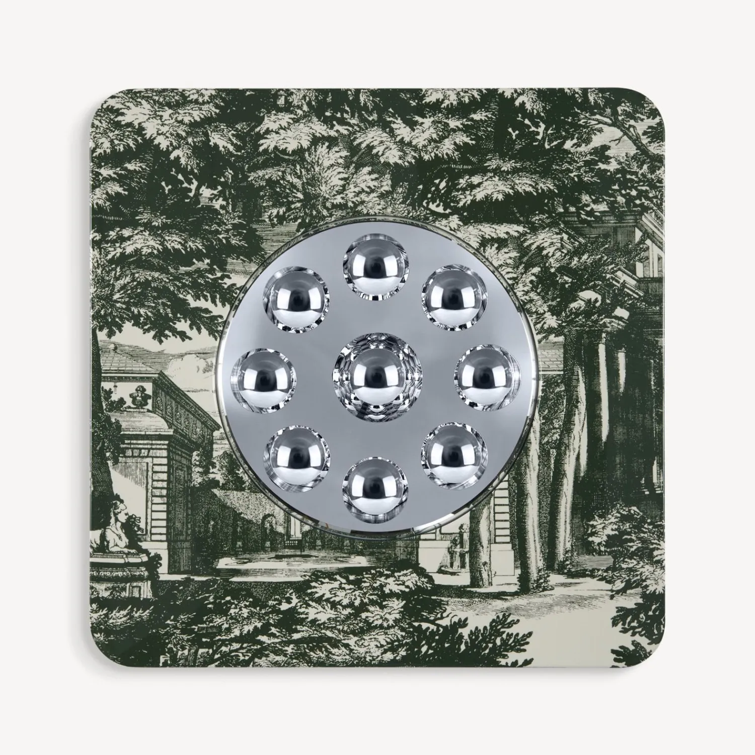 Design Mirrors<Fornasetti Frame With Bubbles Mirror Giardino Settecentesco Green/Ivory