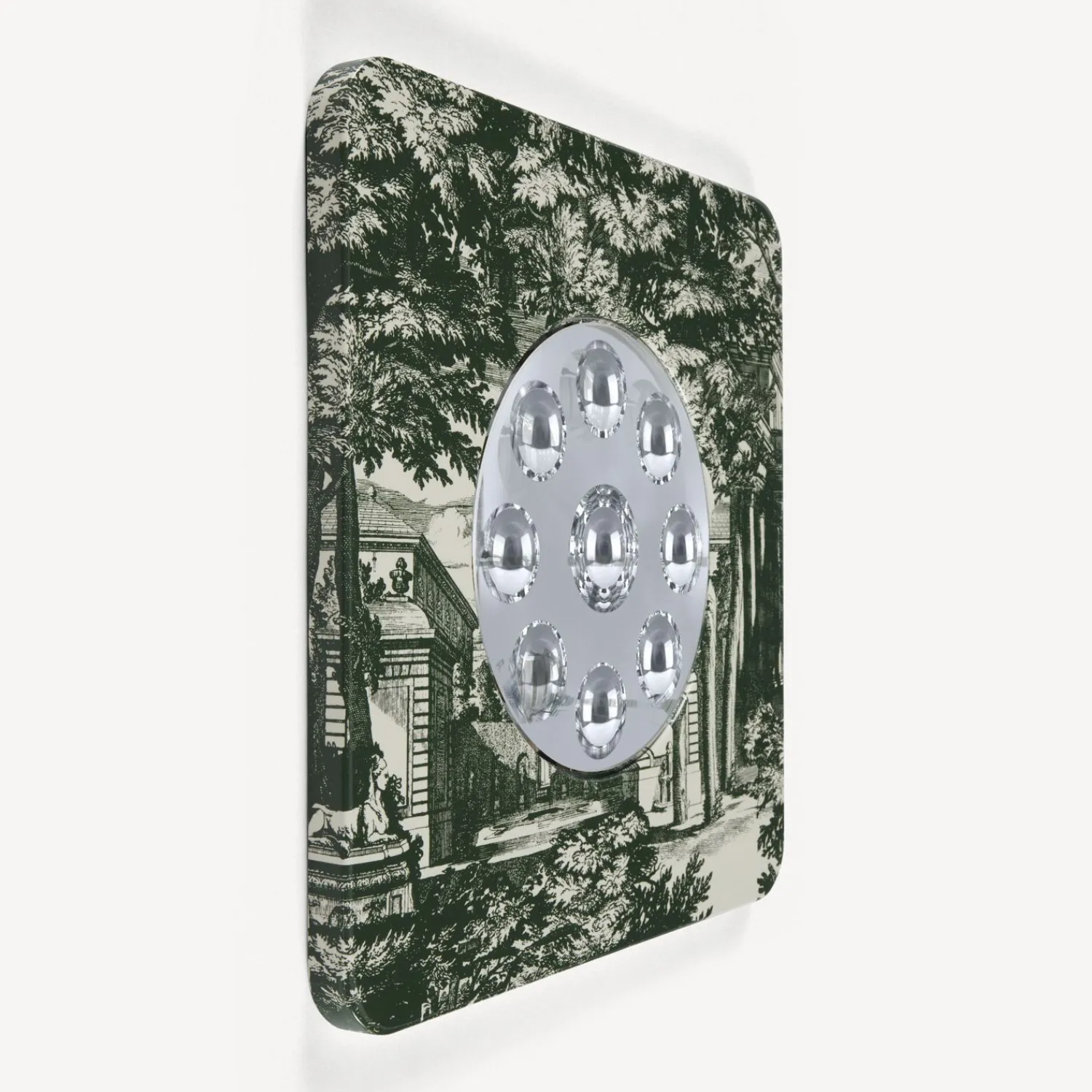 Design Mirrors<Fornasetti Frame With Bubbles Mirror Giardino Settecentesco Green/Ivory