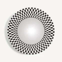 Design Mirrors<Fornasetti Frame With Convex Mirror Egocentrismo White/Black
