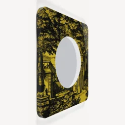 Design Mirrors<Fornasetti Frame With Convex Mirror Giardino Settecentesco Black/Yellow