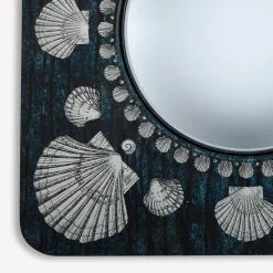 Design Mirrors<Fornasetti Frame With Convex Mirror Giro Di Conchiglie Silver/Blue