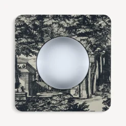 Design Mirrors<Fornasetti Frame With Convex Mirror Giardino Settecentesco Blue/Ivory