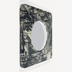 Design Mirrors<Fornasetti Frame With Convex Mirror Giardino Settecentesco Blue/Ivory