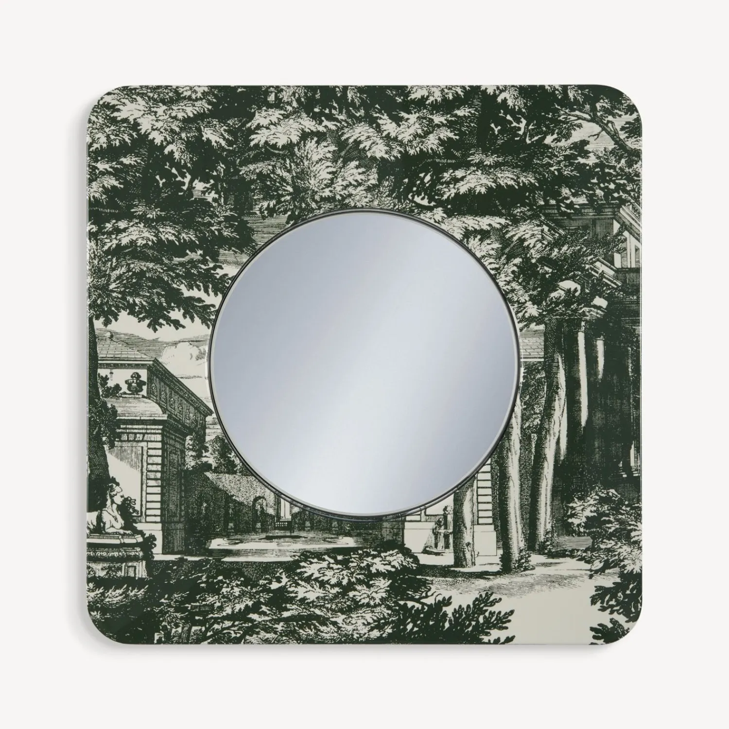 Design Mirrors<Fornasetti Frame With Flat Mirror Giardino Settecentesco Green/Ivory