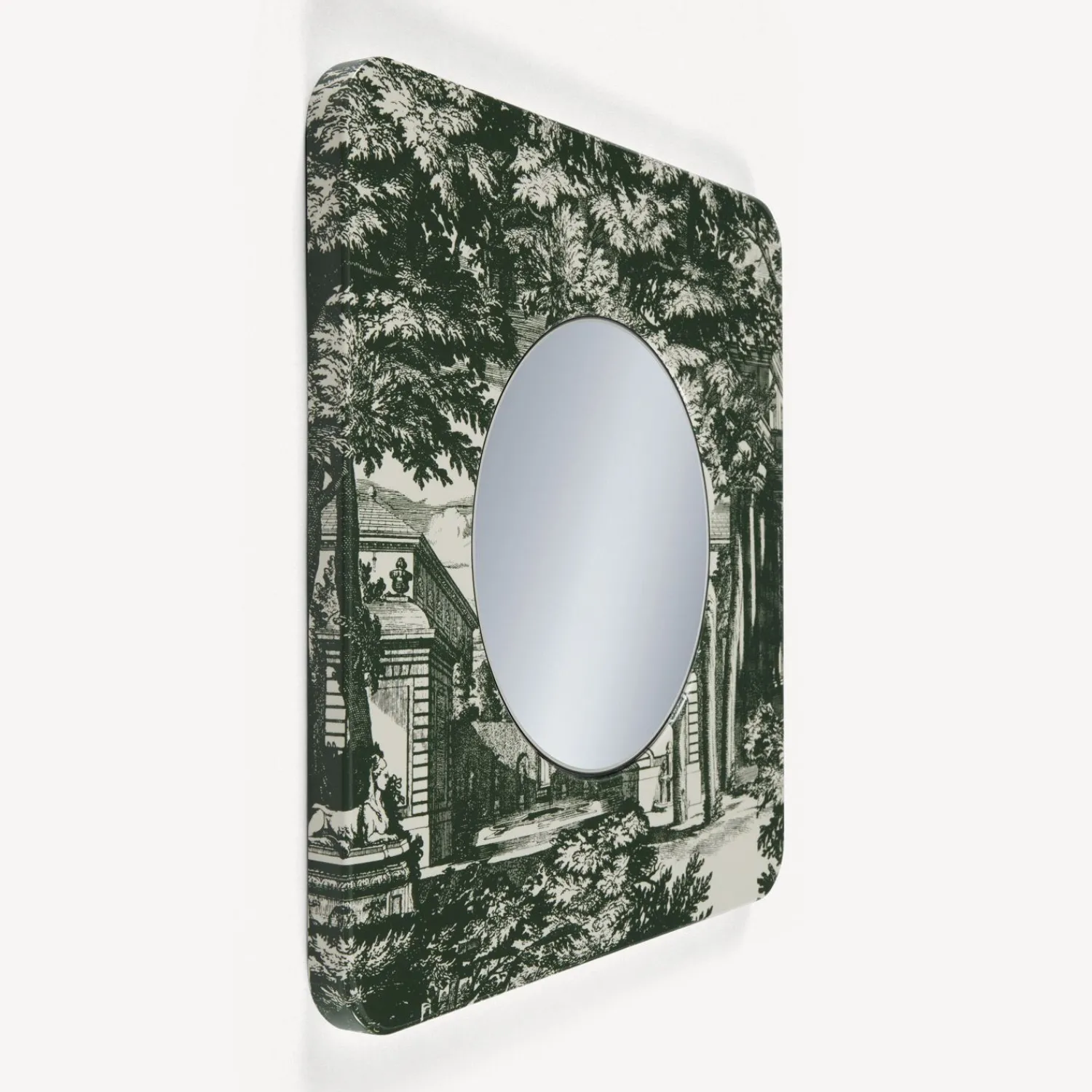 Design Mirrors<Fornasetti Frame With Flat Mirror Giardino Settecentesco Green/Ivory