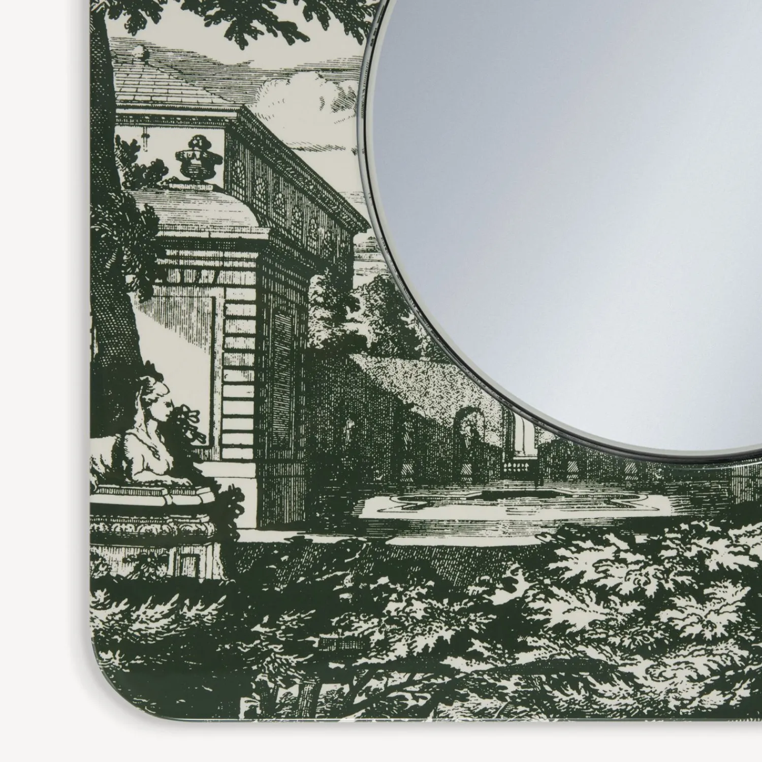 Design Mirrors<Fornasetti Frame With Flat Mirror Giardino Settecentesco Green/Ivory