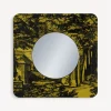 Design Mirrors<Fornasetti Frame With Flat Mirror Giardino Settecentesco Black/Yellow