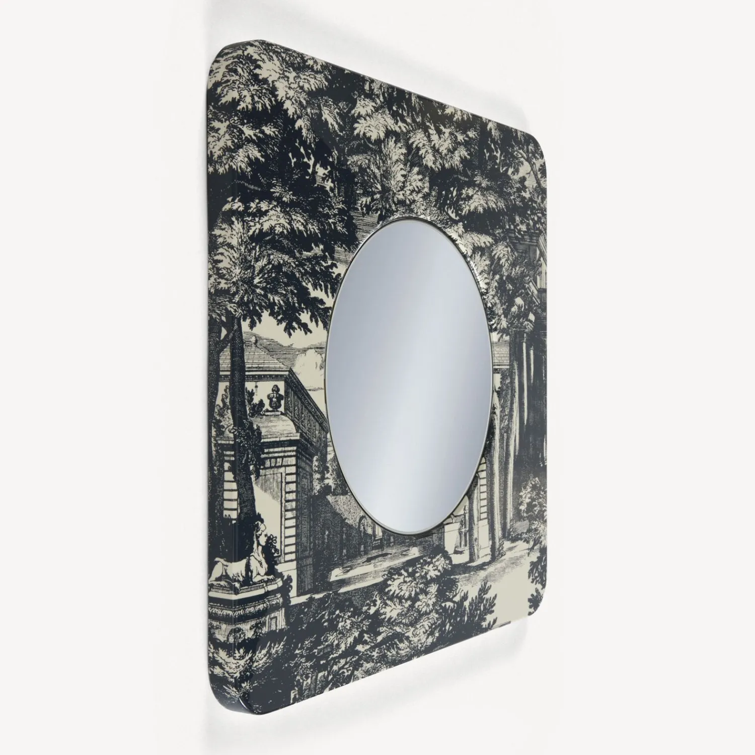Design Mirrors<Fornasetti Frame With Flat Mirror Giardino Settecentesco Blue/Ivory