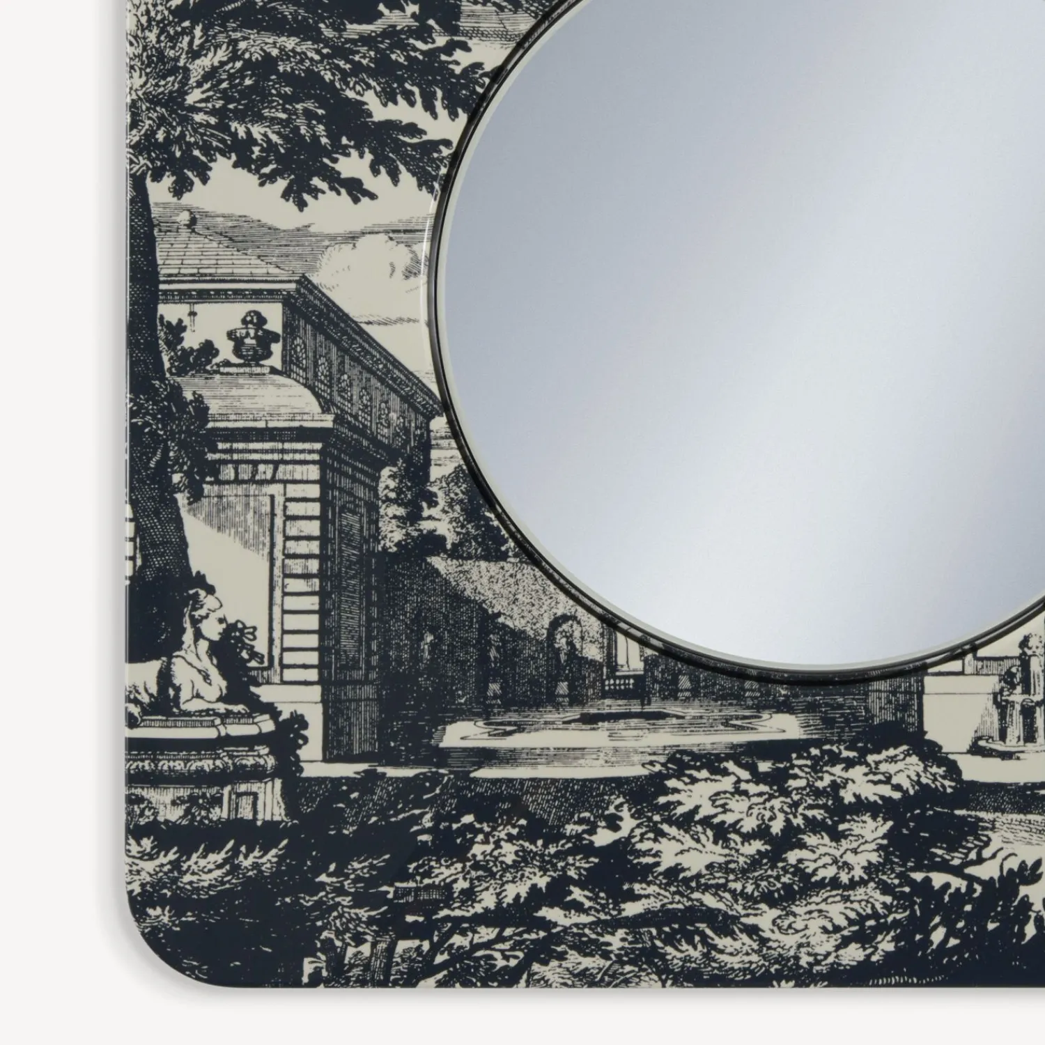 Design Mirrors<Fornasetti Frame With Flat Mirror Giardino Settecentesco Blue/Ivory