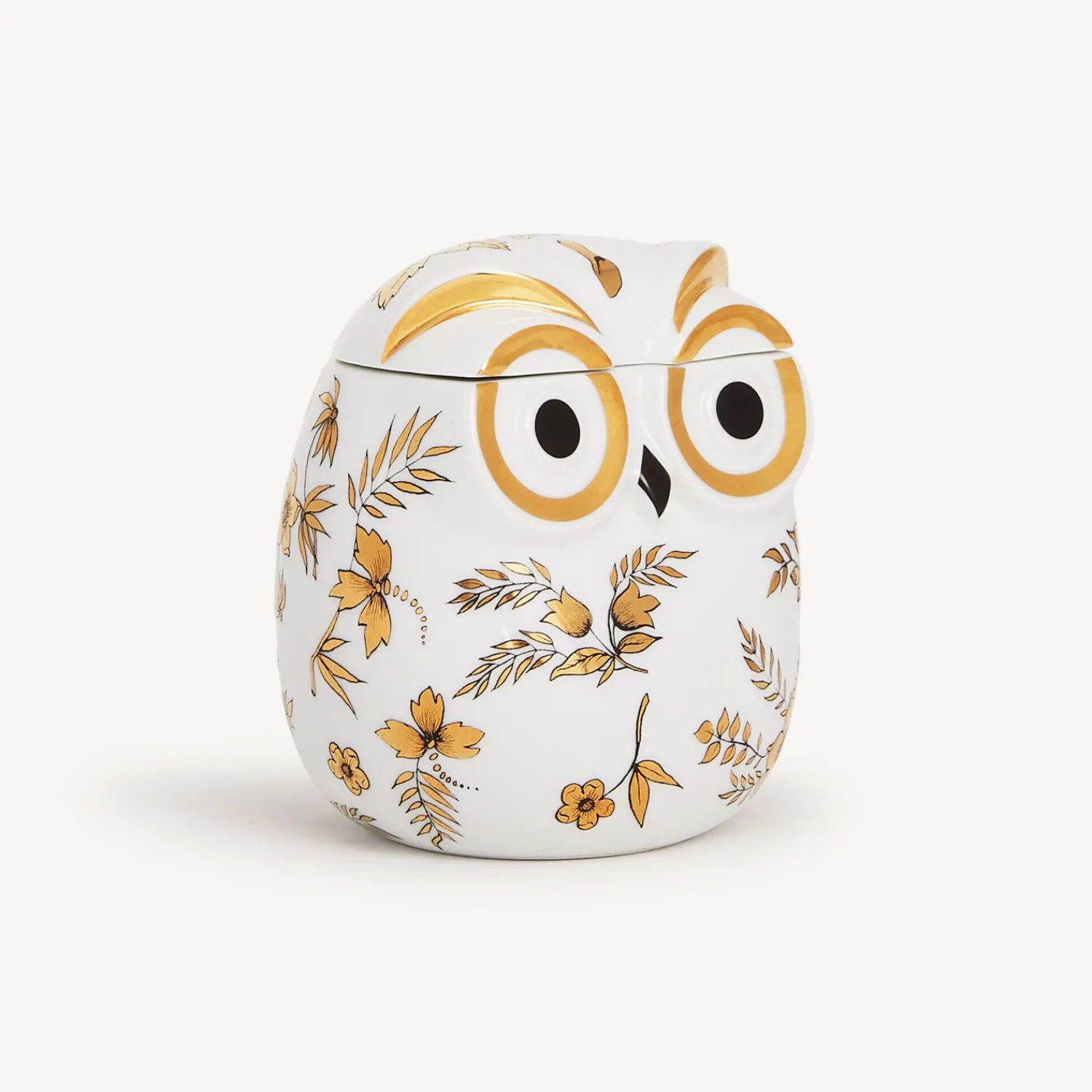 Small Containers<Fornasetti Jar Civetta Fiorata White/Black/Gold