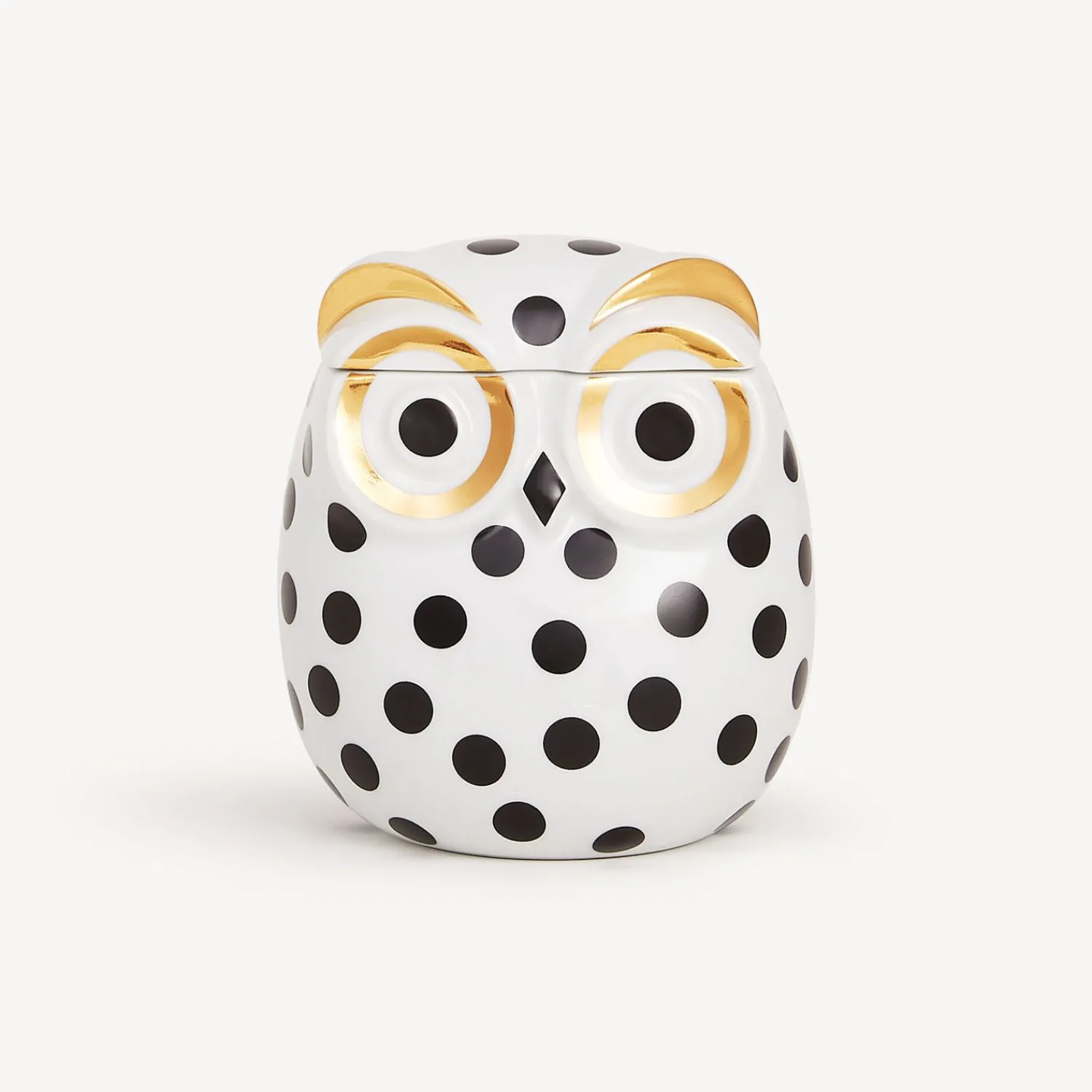 Small Containers<Fornasetti Jar Civetta Impallinata White/Black/Gold
