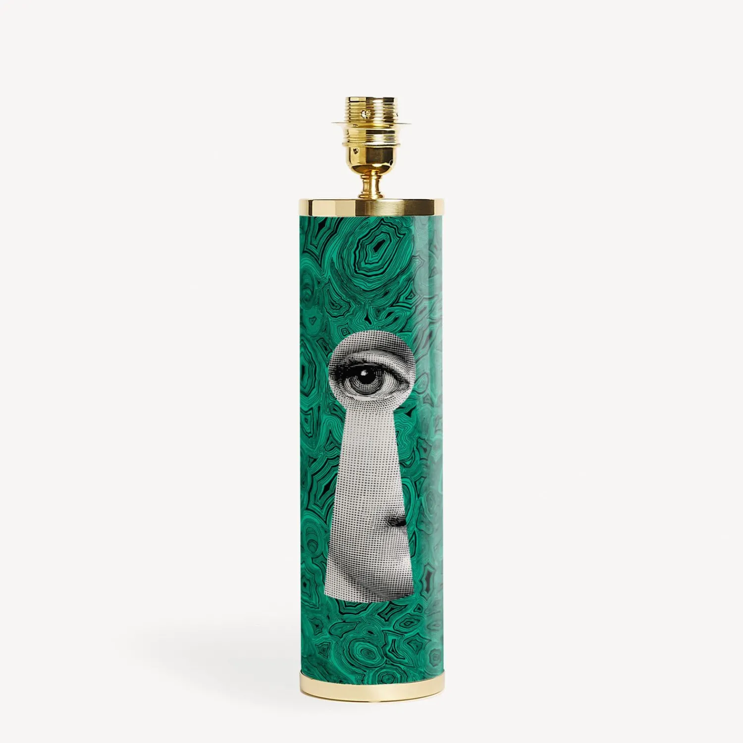 Lamps And Lampshades<Fornasetti Lamp Serratura Su Malachite Green/White/Black