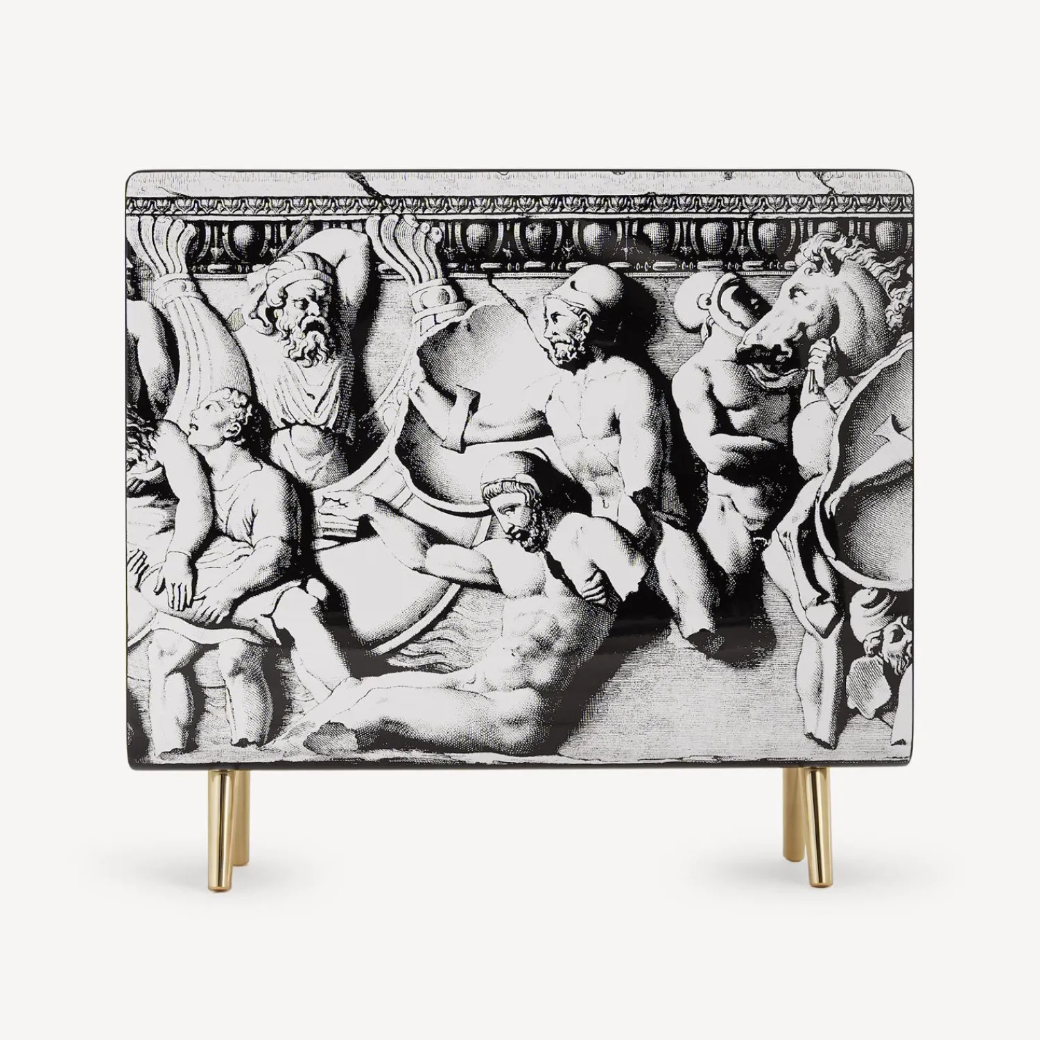 Magazine Racks<Fornasetti Magazine Rack Bassorilievo White/Black