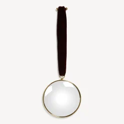 Design Mirrors<Fornasetti Magic Convex Mirror With Velvet Ribbon Brass/Bordueaux