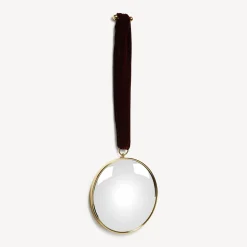 Design Mirrors<Fornasetti Magic Convex Mirror With Velvet Ribbon Brass/Bordueaux