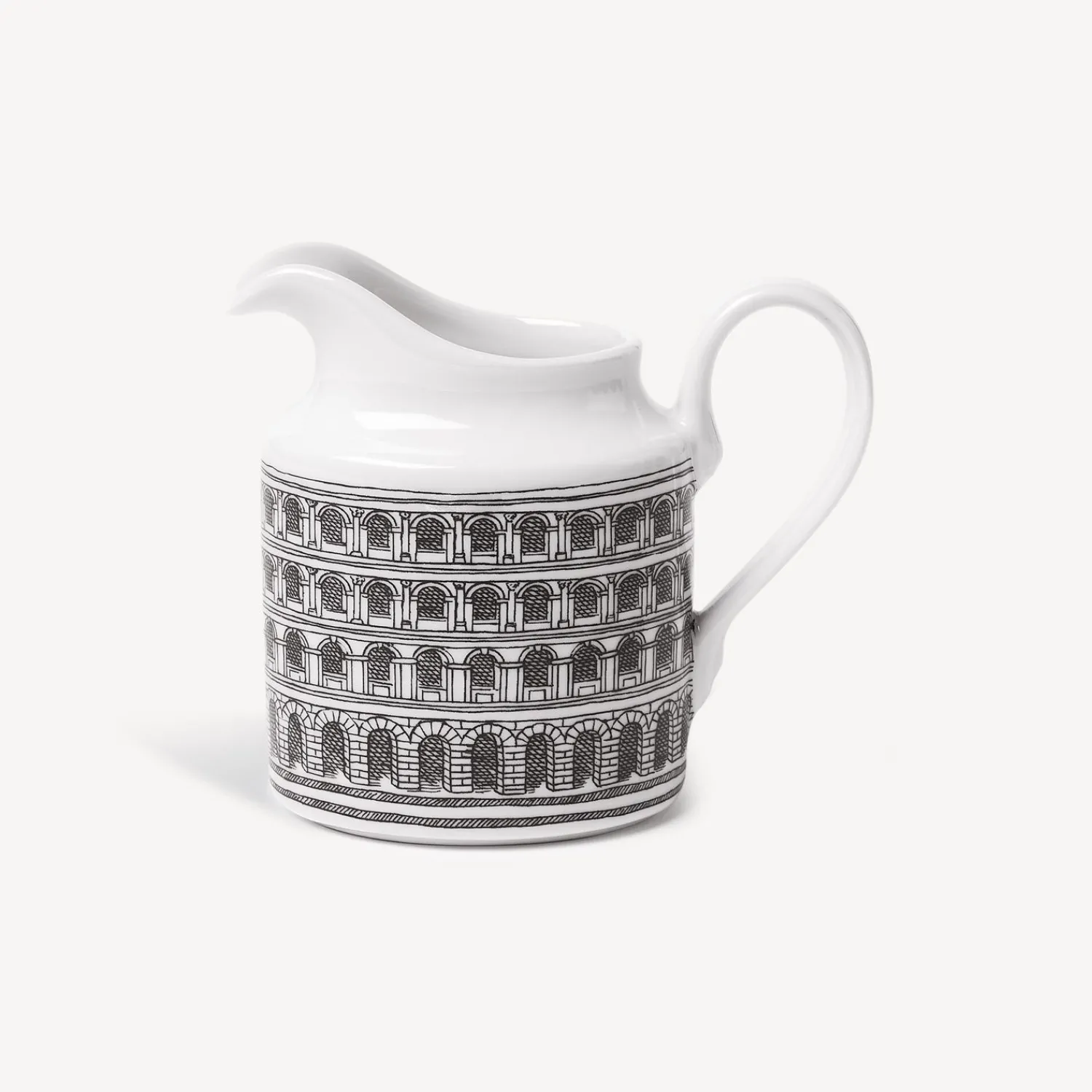Tea And Coffee Sets<Fornasetti Milk Jug Architettura White/Black