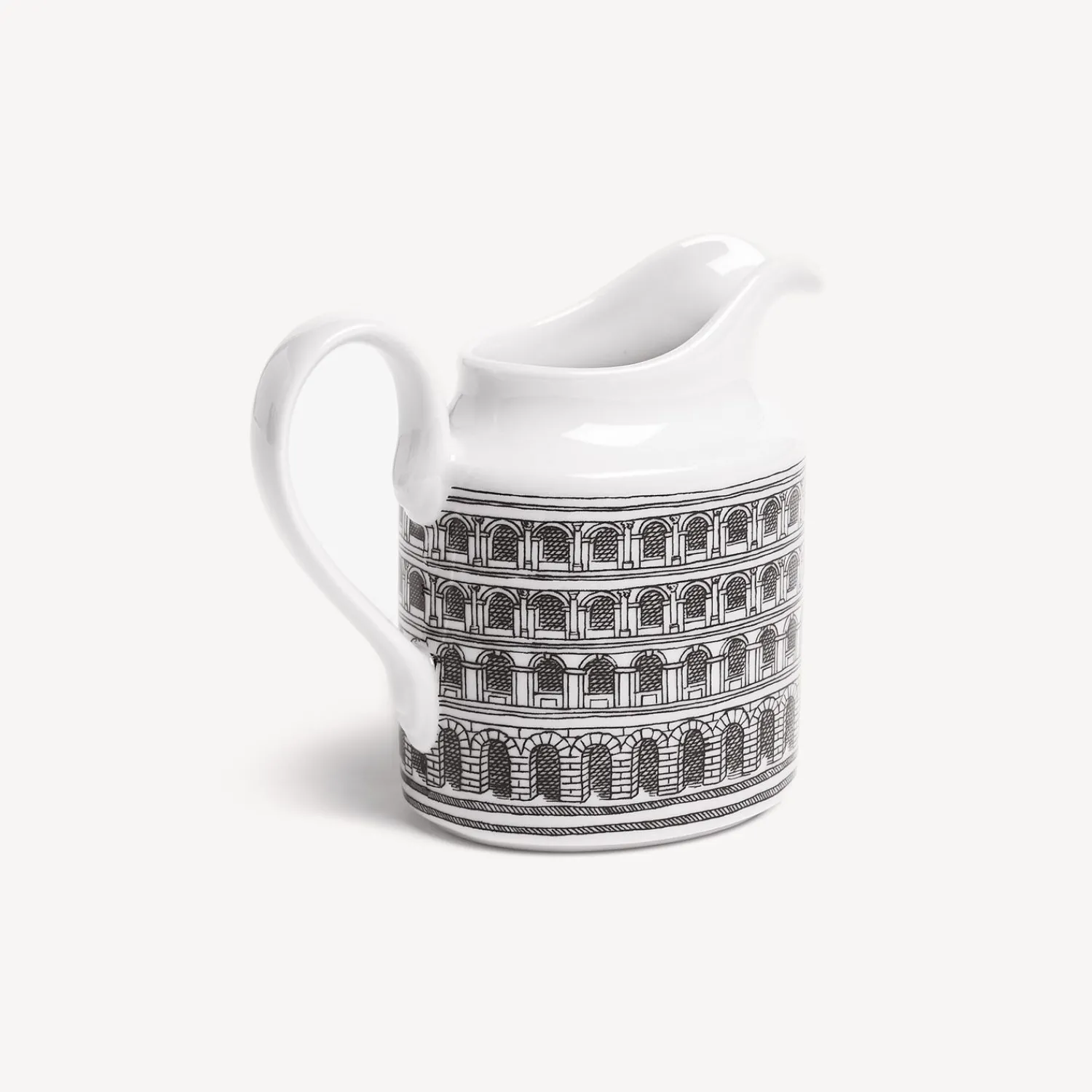 Tea And Coffee Sets<Fornasetti Milk Jug Architettura White/Black