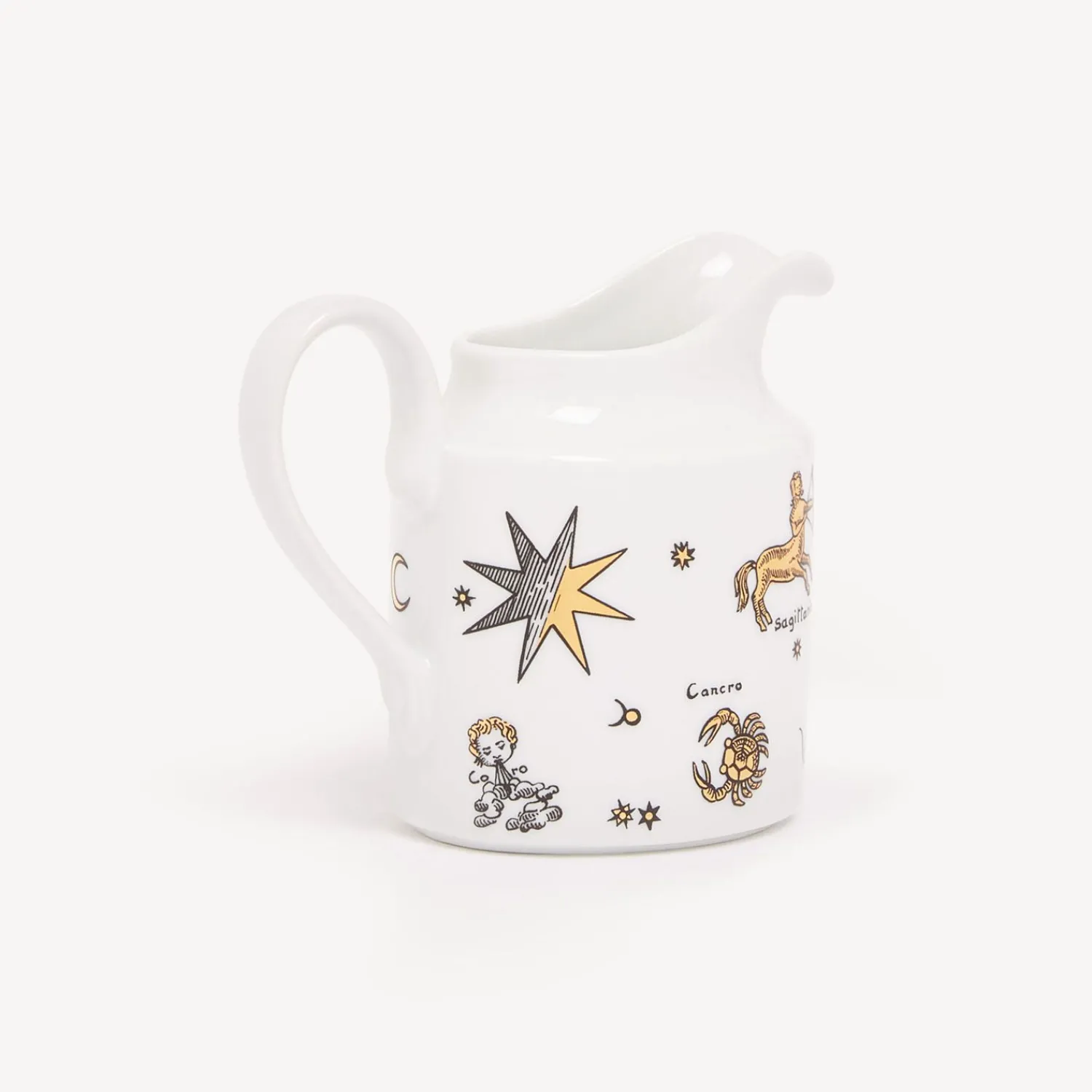 Tea And Coffee Sets<Fornasetti Milk Jug Astronomici White/Black/Gold