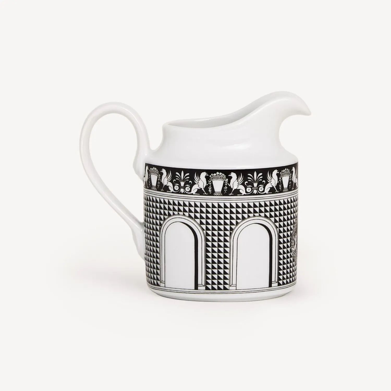 Tea And Coffee Sets<Fornasetti Milk Jug Facciata Quattrocentesca White/Black