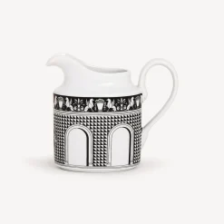 Tea And Coffee Sets<Fornasetti Milk Jug Facciata Quattrocentesca White/Black