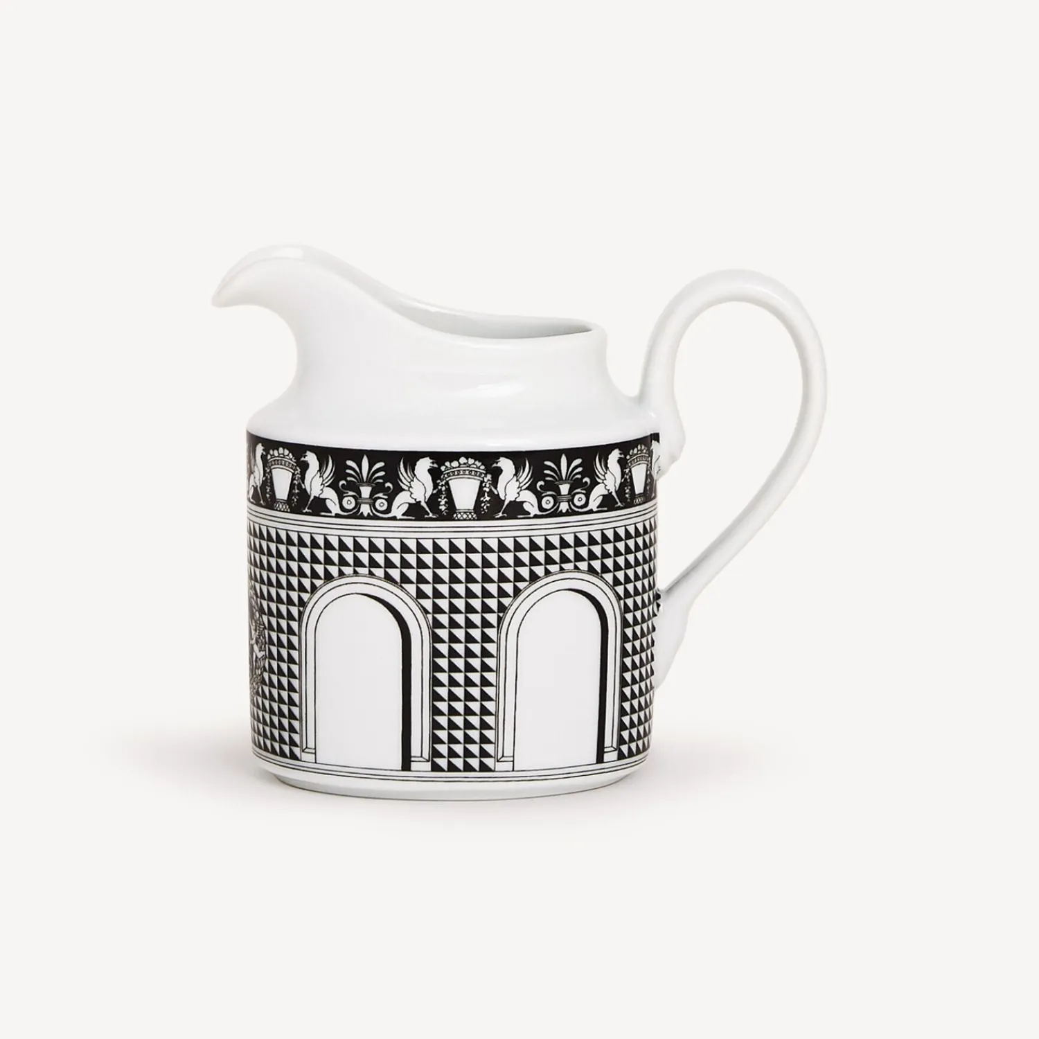 Tea And Coffee Sets<Fornasetti Milk Jug Facciata Quattrocentesca White/Black