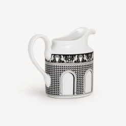 Tea And Coffee Sets<Fornasetti Milk Jug Facciata Quattrocentesca White/Black