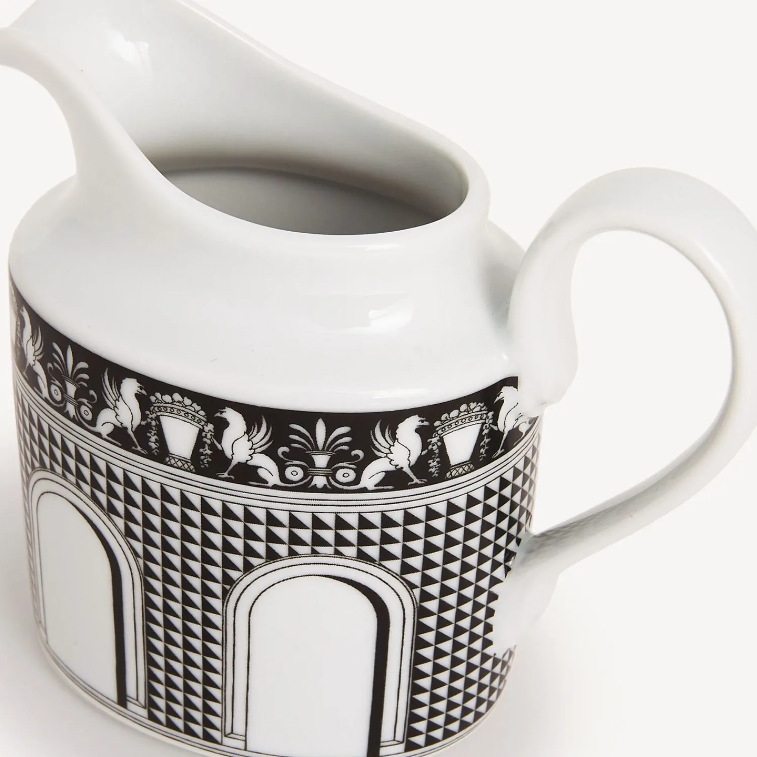 Tea And Coffee Sets<Fornasetti Milk Jug Facciata Quattrocentesca White/Black