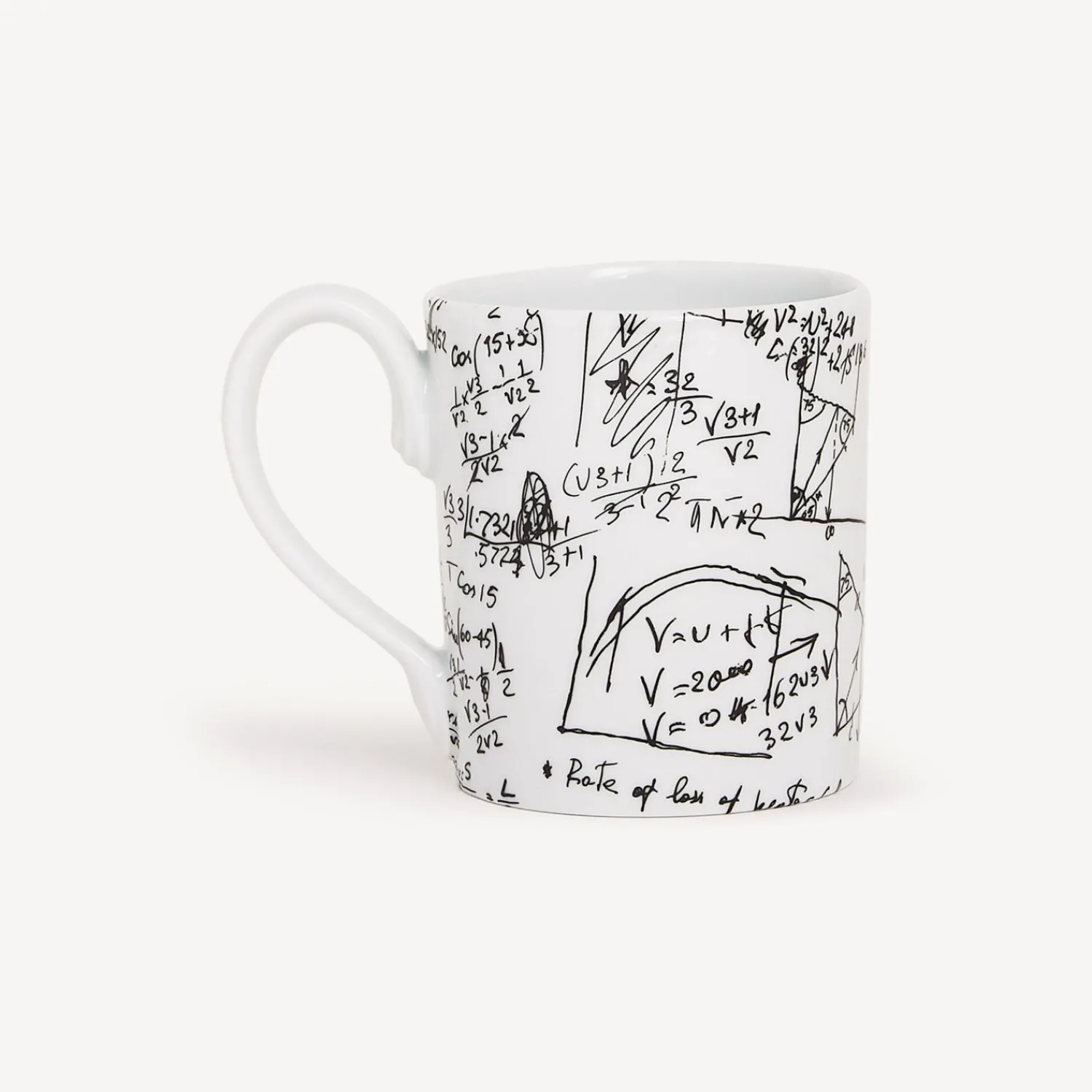 Tea And Coffee Sets<Fornasetti Mug Alta Matematica White/Black