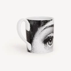 Tea And Coffee Sets<Fornasetti Mug Occhi White/Black