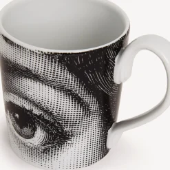 Tea And Coffee Sets<Fornasetti Mug Occhi White/Black